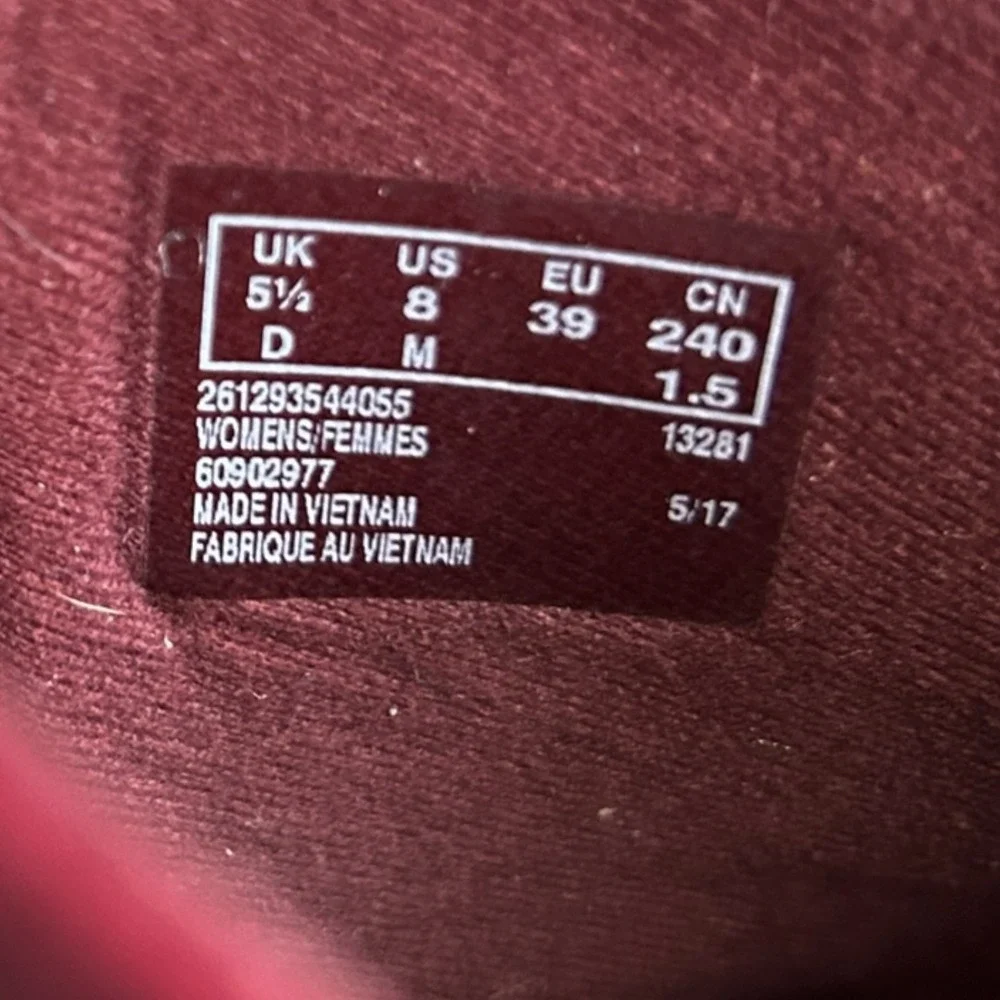 CLARKS Delana Amber Mule Womens 8 Red Leather Slip On Comfort Wedge Clog - Picture 6 of 10